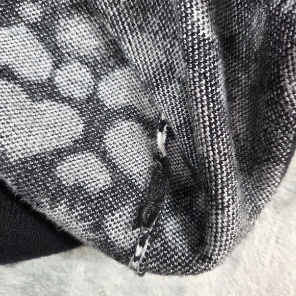 Anthropologie Maeve Sweater Womens Medium Black White Heart Boho Preppy Pullover - Picture 4 of 7